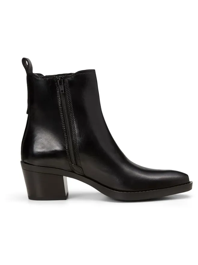 Marc O'Polo Shoes Stiefeletten^Leder-Stiefeletten in Schwarz