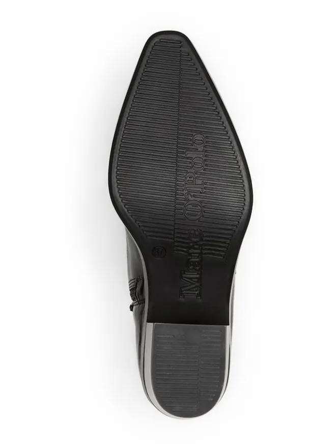 Marc O'Polo Shoes Stiefeletten^Leder-Stiefeletten in Schwarz