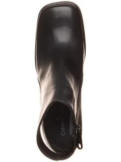 Leder-Stiefeletten in Schwarz><noscript><img width=