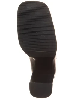 Leder-Stiefeletten in Schwarz><noscript><img width=