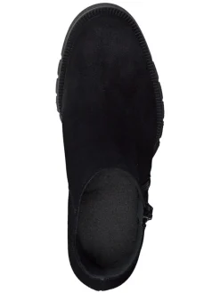 Leder-Stiefeletten in Schwarz><noscript><img width=