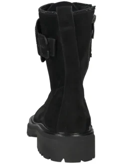 Leder-Stiefeletten in Schwarz><noscript><img width=
