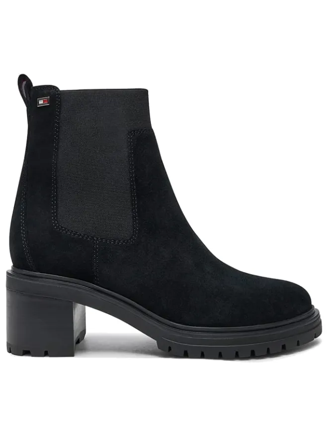 Tommy Hilfiger Shoes Stiefeletten^Leder-Stiefeletten in Schwarz