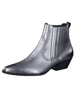 Leder-Stiefeletten in Silber>Paul Green Outlet