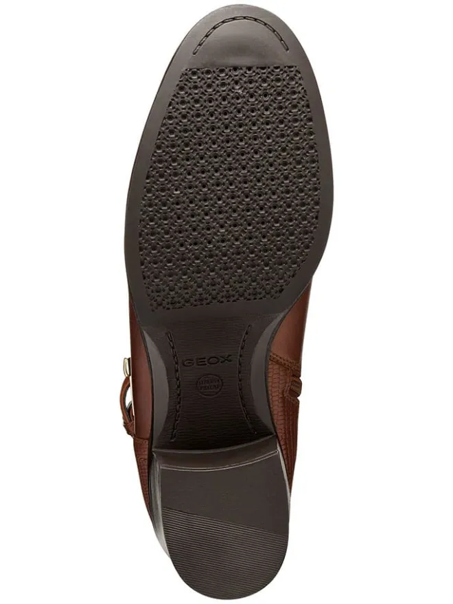 Geox Stiefeletten^Leder-Stiefeletten "New Asheel" in Hellbraun