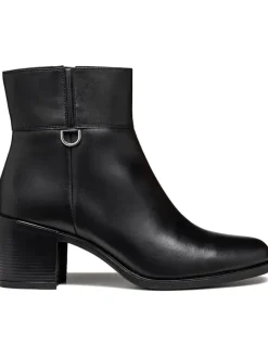 Geox Stiefeletten^Leder-Stiefeletten "New Ashell" in Schwarz