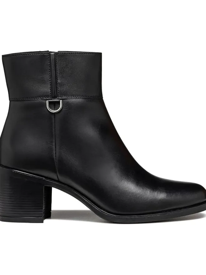 Geox Stiefeletten^Leder-Stiefeletten "New Ashell" in Schwarz