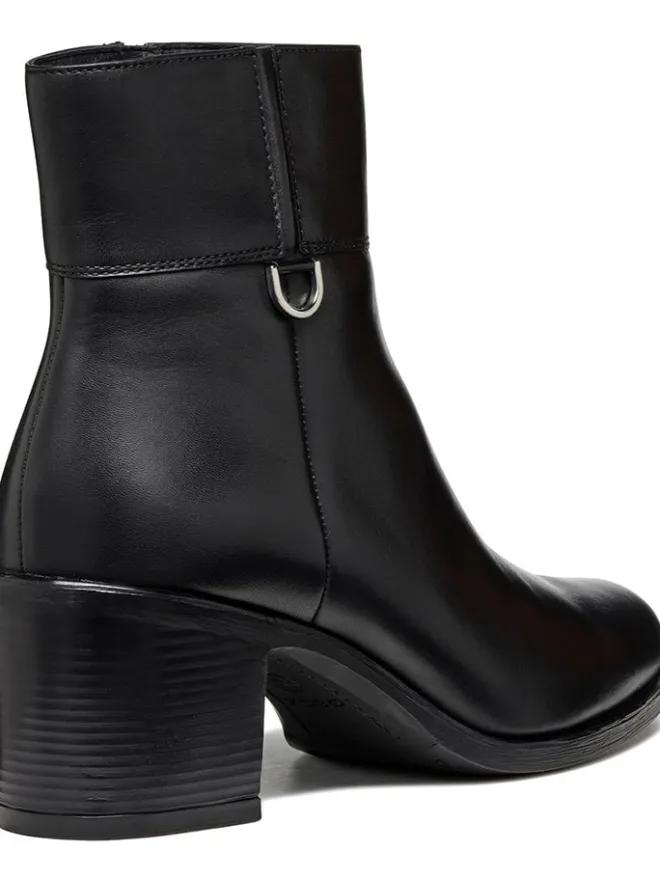 Geox Stiefeletten^Leder-Stiefeletten "New Ashell" in Schwarz