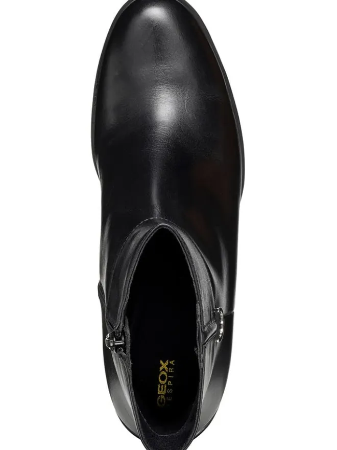 Geox Stiefeletten^Leder-Stiefeletten "New Ashell" in Schwarz