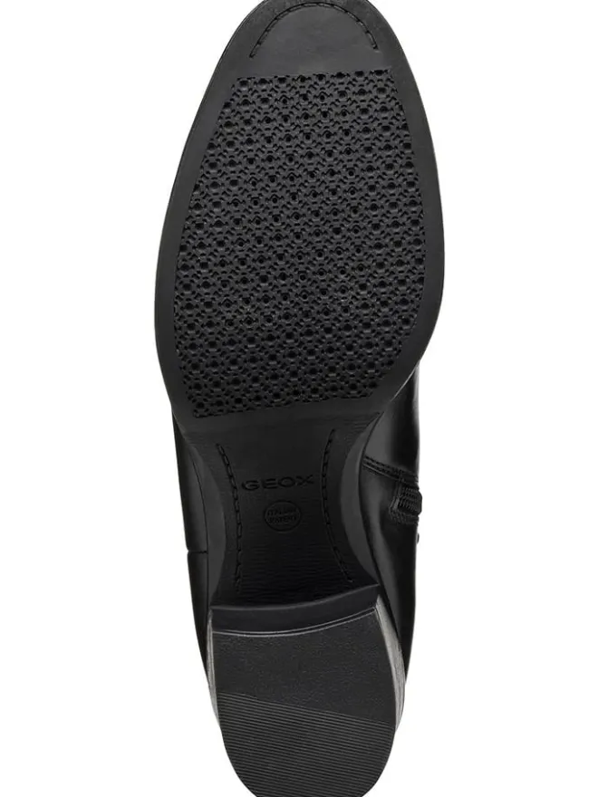Geox Stiefeletten^Leder-Stiefeletten "New Ashell" in Schwarz