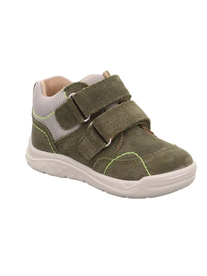 superfit Stiefel & Boots^Leder-Stiefeletten "Whaley" in Khaki/ Grau