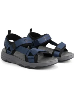 Leder-Trekkingsandalen "Rensvik" in Dunkelblau>TRAVELIN' Online