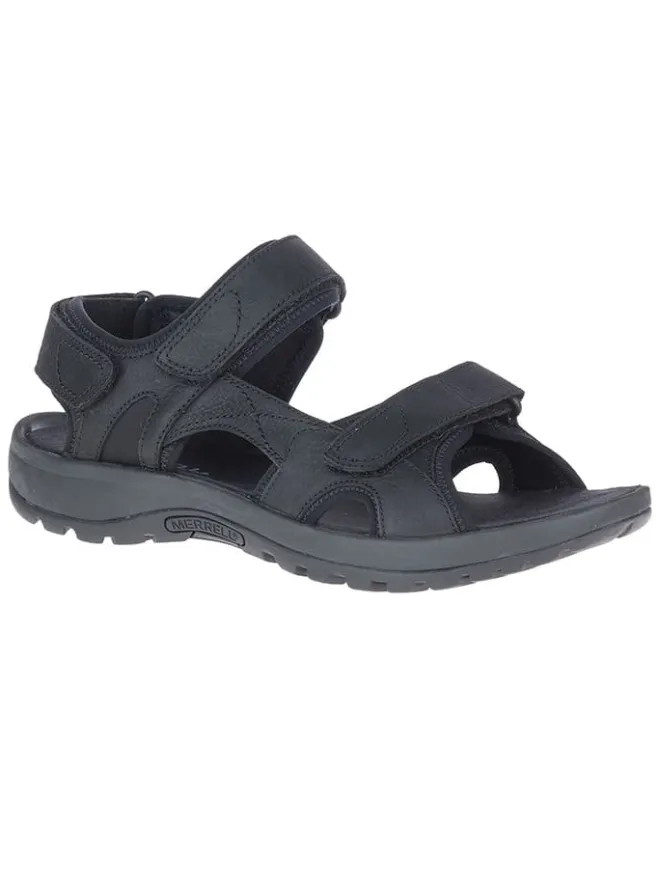 Merrell Outdoorschuhe^Leder-Trekkingsandalen "Sandspur 2" in Schwarz