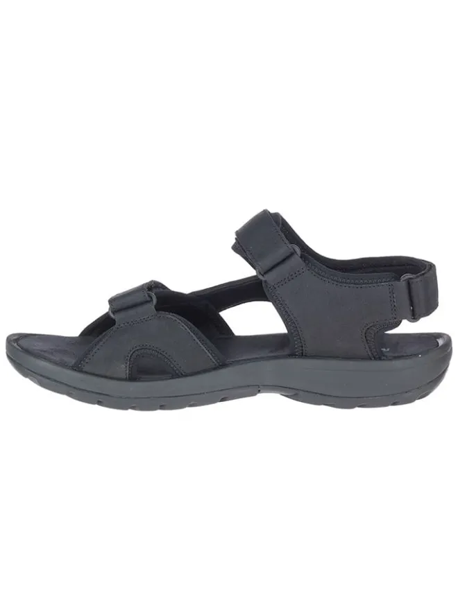 Merrell Outdoorschuhe^Leder-Trekkingsandalen "Sandspur 2" in Schwarz