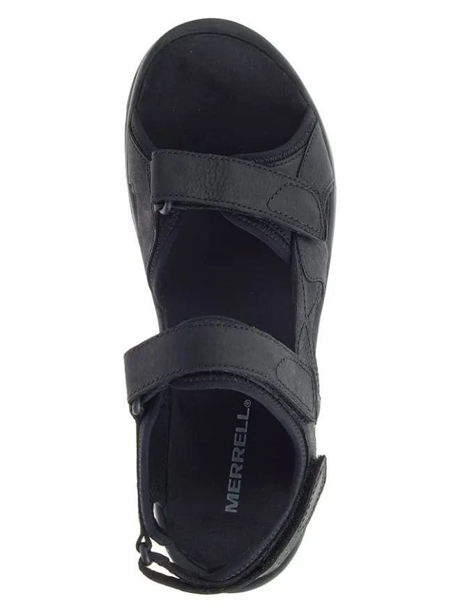 Merrell Outdoorschuhe^Leder-Trekkingsandalen "Sandspur 2" in Schwarz