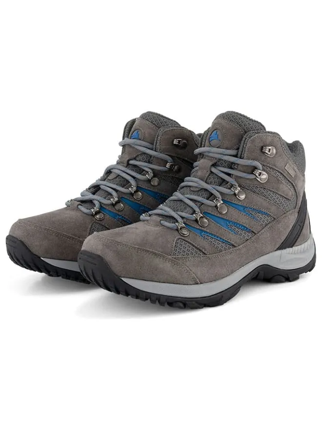 TRAVELIN' Outdoor- & Sportschuhe^Leder-Trekkingschuhe "Hornborg" in Grau/ Blau