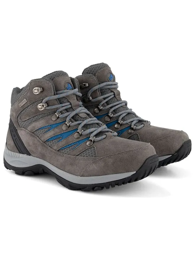 TRAVELIN' Outdoor- & Sportschuhe^Leder-Trekkingschuhe "Hornborg" in Grau/ Blau