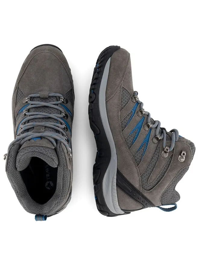 TRAVELIN' Outdoor- & Sportschuhe^Leder-Trekkingschuhe "Hornborg" in Grau/ Blau