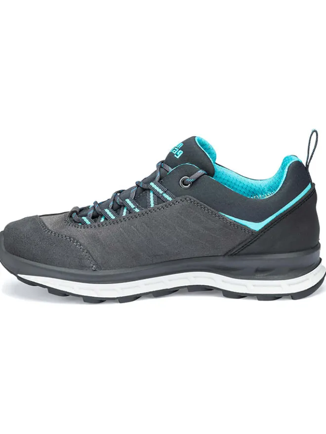 hanwag Outdoor- & Sportschuhe^Leder-Walkingschuhe "Blueridge Low Lady LL" Grau/ Türkis