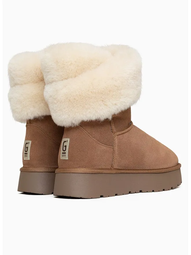 Leder-Winterboots "Beverly" in Hellbraun>Gooce Discount