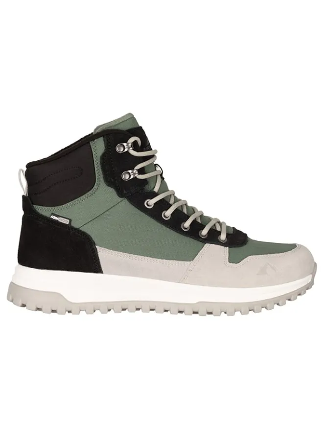 Leder-Winterboots "Eldfjall" in Grau/ Grün>Westfjord Best