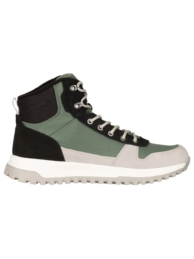 Leder-Winterboots "Eldfjall" in Grau/ Grün>Westfjord Best