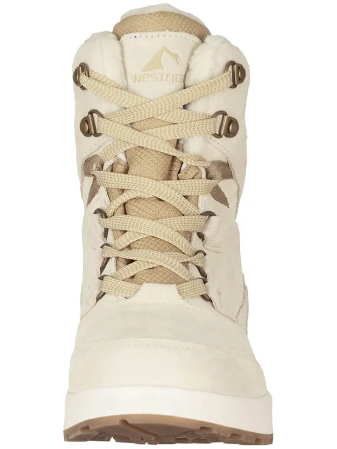 Leder-Winterboots "Eldfjall" in Beige>Westfjord Clearance