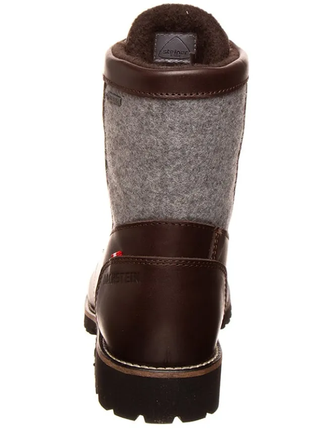 Leder-Winterboots "Frieda GTX" in Braun/ Grau>DACHSTEIN Discount