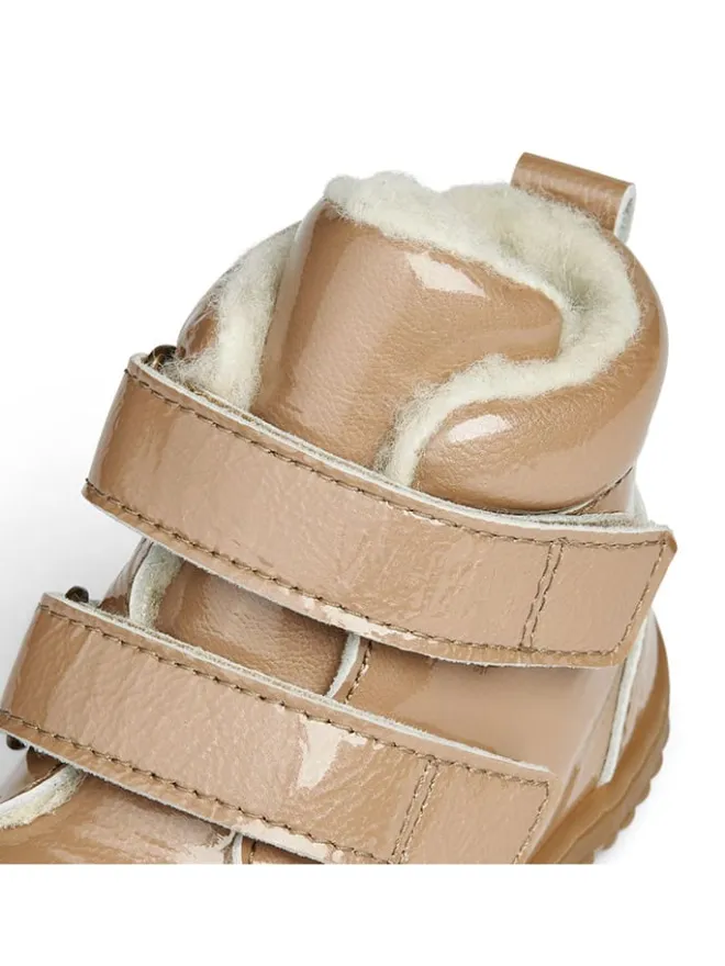 Leder-Winterboots in Beige>Wheat Online