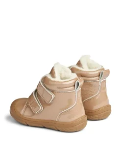 Leder-Winterboots in Beige><noscript><img width=
