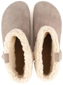 Leder-Winterboots in Beige><noscript><img width=