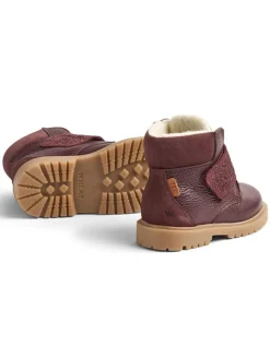 Leder-Winterboots in Braun><noscript><img width=