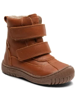 Leder-Winterboots in Hellbraun>bisgaard