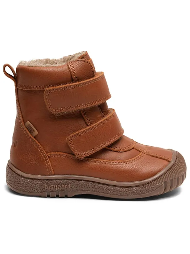 Leder-Winterboots in Hellbraun>bisgaard