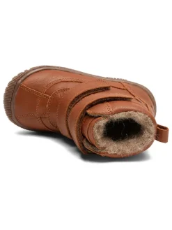 Leder-Winterboots in Hellbraun><noscript><img width=