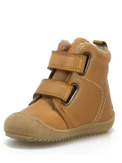 Leder-Winterboots in Hellbraun><noscript><img width=