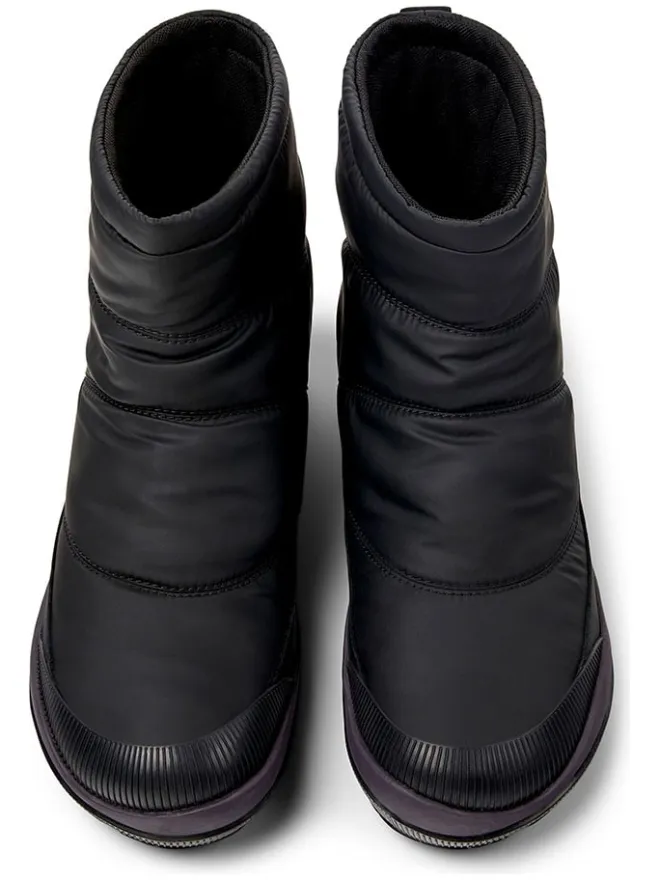 Leder-Winterboots in Schwarz>Camper Online