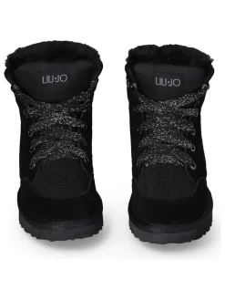 Leder-Winterboots in Schwarz><noscript><img width=
