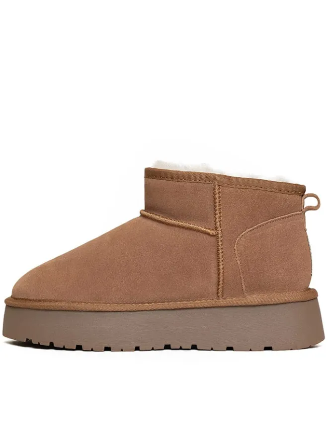 Gooce Stiefel & Boots^Leder-Winterboots "Mindy" in Hellbraun