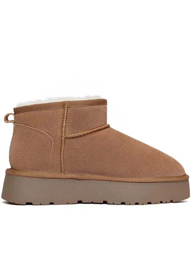 Gooce Stiefel & Boots^Leder-Winterboots "Mindy" in Hellbraun