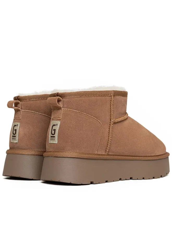 Gooce Stiefel & Boots^Leder-Winterboots "Mindy" in Hellbraun