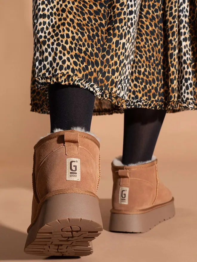 Gooce Stiefel & Boots^Leder-Winterboots "Mindy" in Hellbraun