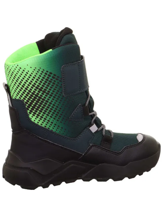 Leder-Winterboots "Rocket" in Schwarz/ Grün>superfit Hot