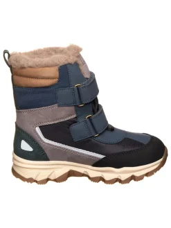 bisgaard Stiefel & Boots·Boots^Leder-Winterboots "Torben" in Dunkelblau/ Grau
