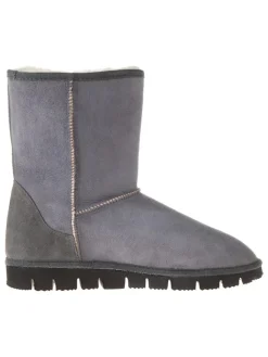 Leder-Winterboots "WF Lamb-AMY" in Grau>kitz-pichler Best