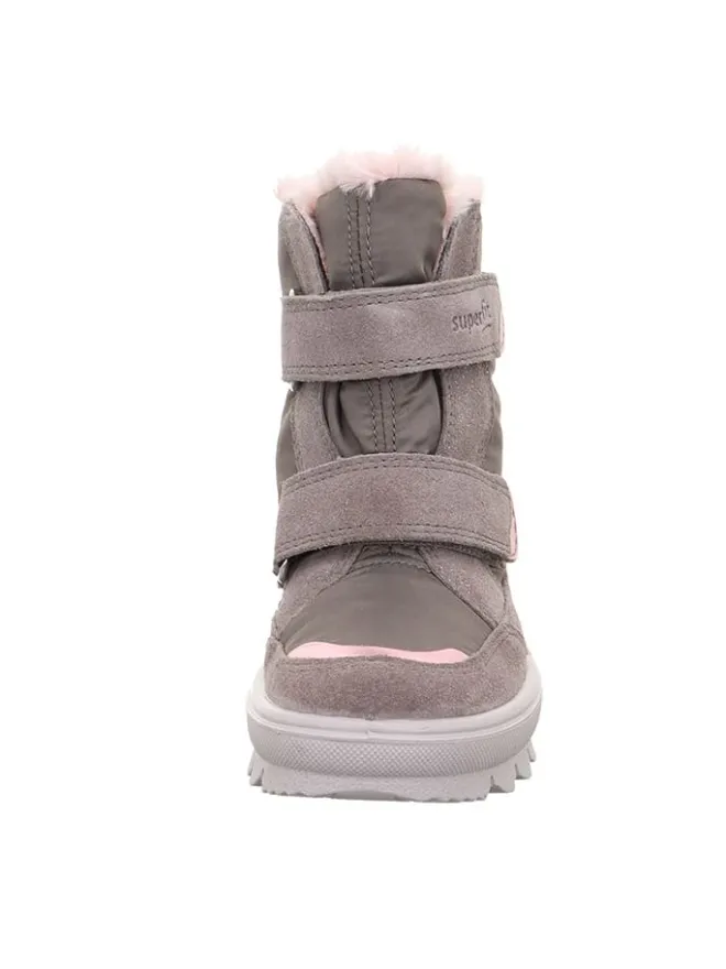 Leder-Winterstiefel "Flavia" in Grau/ Rosa>superfit Best
