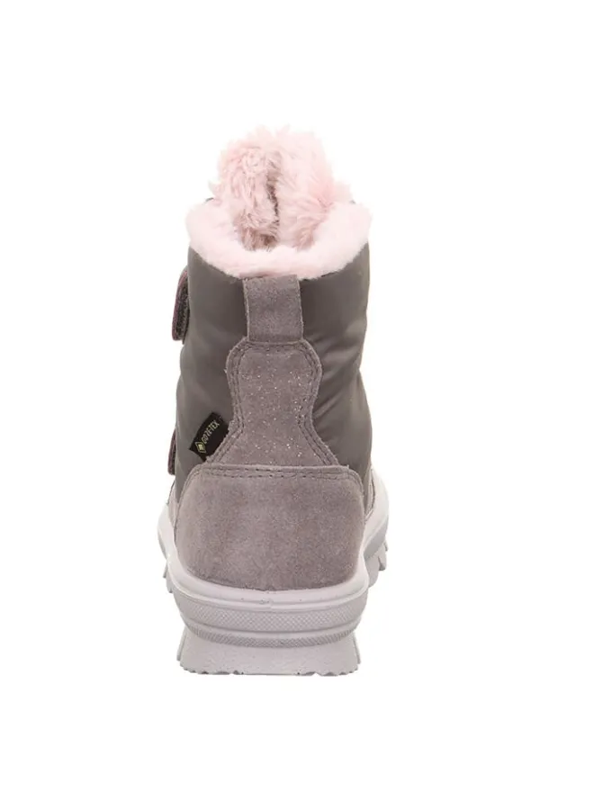 Leder-Winterstiefel "Flavia" in Grau/ Rosa>superfit Best
