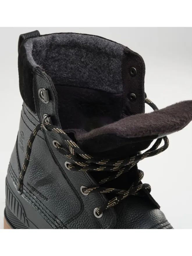 Kamik Stiefel & Boots^Leder-Winterstiefel "Hemlock" in Schwarz