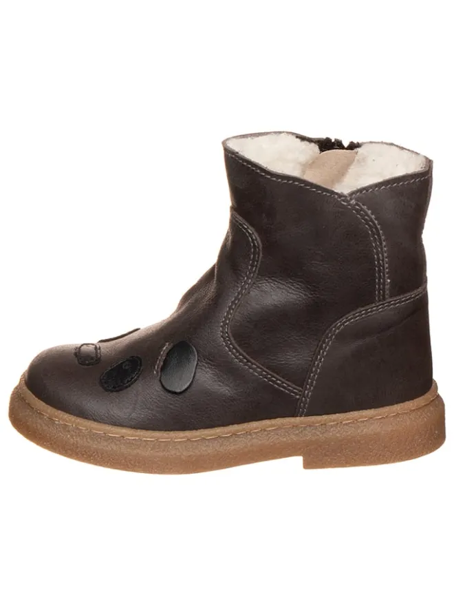 kmins Stiefel & Boots·Stiefel^Leder-Winterstiefel in Anthrazit