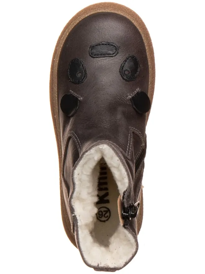 kmins Stiefel & Boots·Stiefel^Leder-Winterstiefel in Anthrazit